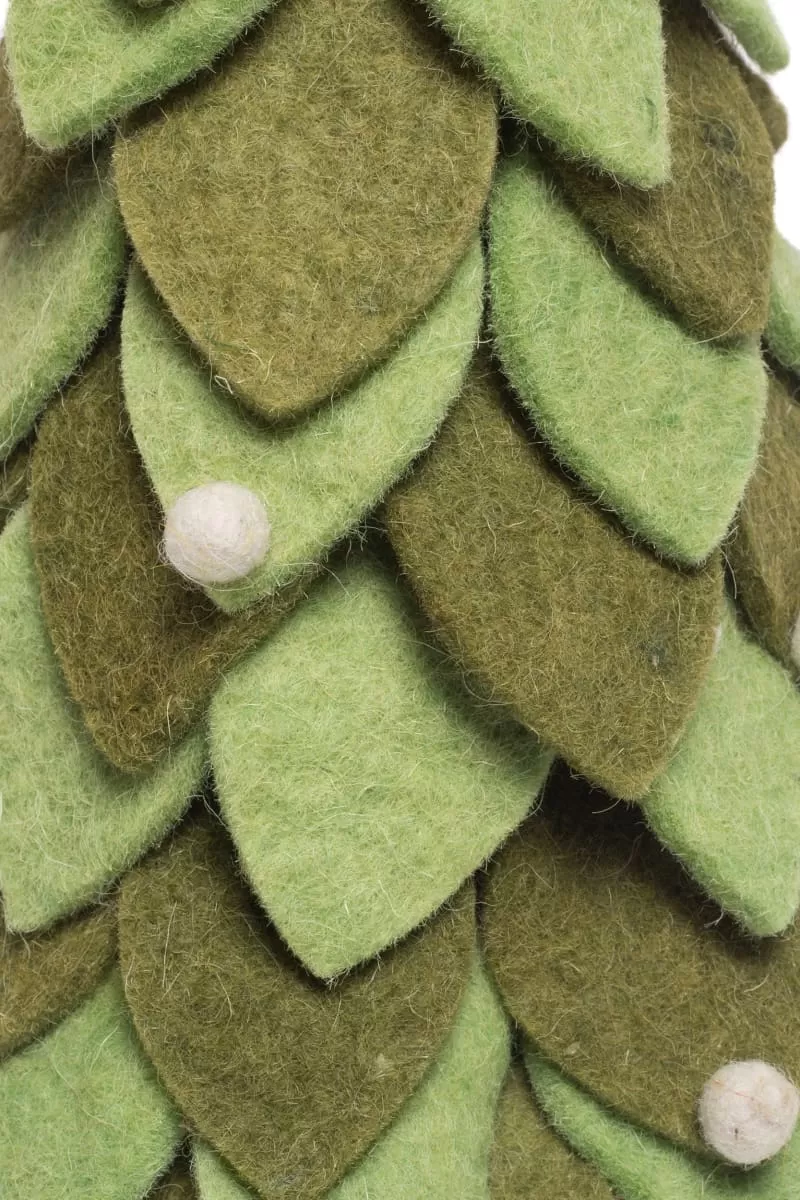 De Kulture Handmade Premium Wool Felt Tree (Green) Eco Friendly Needle Felted Christmas Xmas Tree Decoration Stuffed Ornament for Home Office Party Holiday Décor, 5.5x5.5x11.5 (LWH) Inches